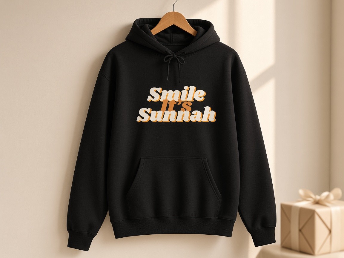 Alhamdulillah For Everything tee, Smile It's Sunnah hoodie, and Mercy hoodie from Written