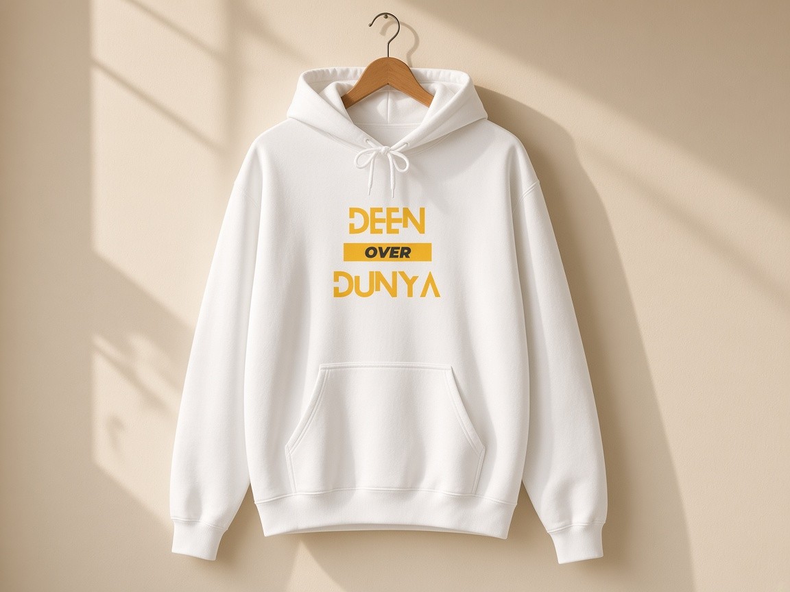 Deen Over Dunya, Indeed with hardship comes ease, and Salaam hoodies from Written
